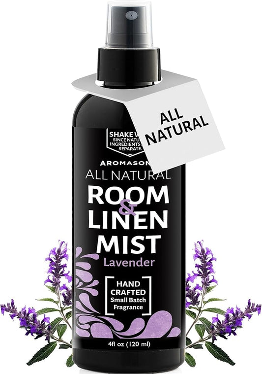Aromasong All Natural Lavender Spray for sleep - Room & Linen Spray for Pillows and Sheets - Lavender Bed Spray Home Air Freshener & Deodorizer - Calming Essential Oil Spray for Sleeping…