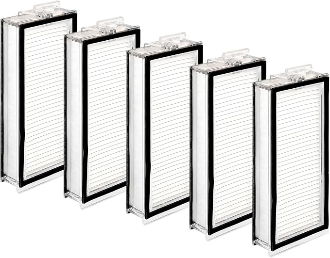 (5 Pack) Q5 Max+ Ultra Replacement HEPA Filters Compatible With Roborock Q5 Max+, Q5 Pro, Q5 Pro+, Q8 Max, Q8 Max+, Q7, Q7+, Q7 Max, Q7 Max+, Q5 Duoroller+ Robot Vacuum, Filters Accessories Kit