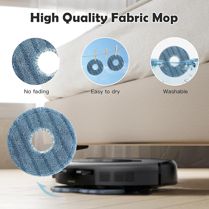 21 Pack Omni C20 Accessories Kit Replacement Compatible with Eufy Omni C20 Robot Vacuum Cleaner, 1 Main Roller Brush,4 Hepa Filters,4 Mop Pads,4 Side Brush,6 Dust Bags,2 Tool