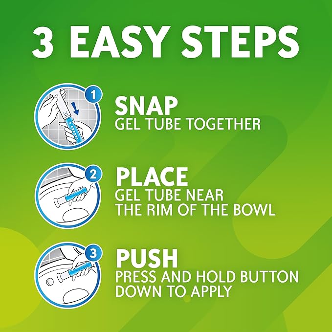 Scrubbing Bubbles Fresh Gel Toilet Bowl Cleaning Stamps, Automatic & Continuous Bathroom Toilet Cleaner Helps Prevent Limescale & Rings, Rainshower Scent, 1 Dispenser with 6 Stamps (6 Count)