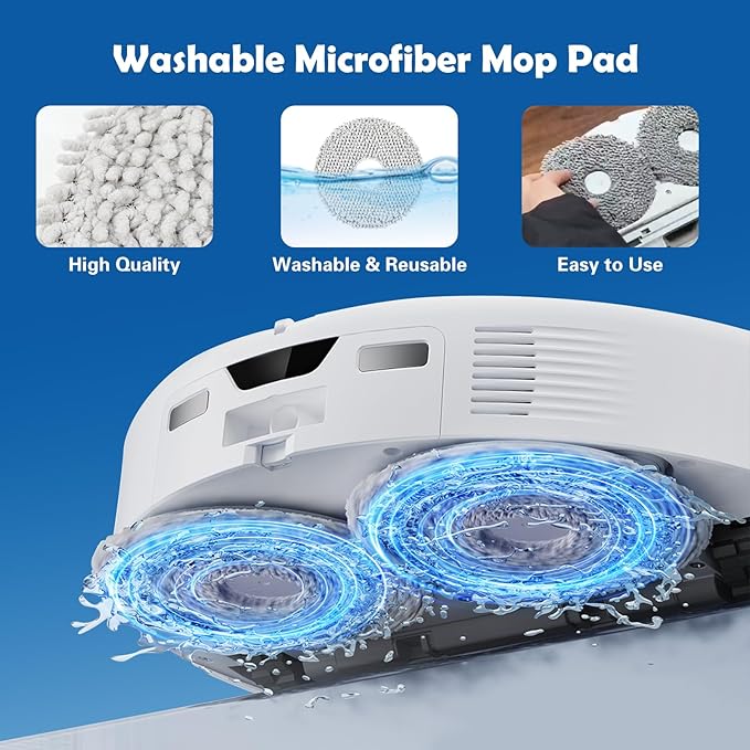 20 Pack Replacement Parts for Roborock Qrevo S5V/Qrevo Curv/Qrevo Curv S5X/Qrevo Edge S5A Series Robot Vacuum Cleaner Accessories, 1 Main Brush, 4 HEPA Filters, 4 Dust Bags, 4 Mop Pads, 4 Side Brushes