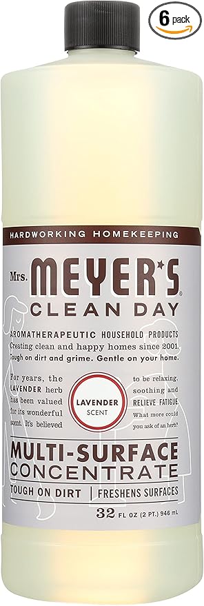 Mrs Meyers Clean Day Multi Clnr Concentrated, 32 Oz (Pack of 6)