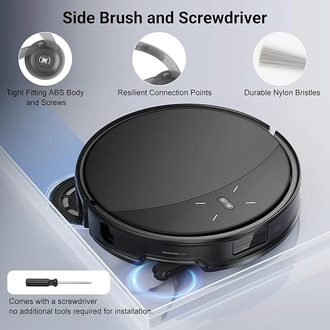 Replacement Kit for Roborock Saros 10R/Saros 20 Robot Vacuum, 4 Main Brushes, 4 Filters, 6 Mop Pads, 6 Dust Bags & Scented Tablets, 6 Side Brushes, 1 Cleaning Brush, 1 Screwdriver