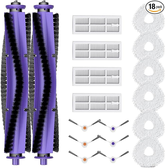 18-Pack‌ Narwal Freo Robot Vacuum Replacement Parts Kit Compatible with Narwal Freo Robot Vacuum ONLY (NOT for X Ultra/Z Ultra/Z Plus)