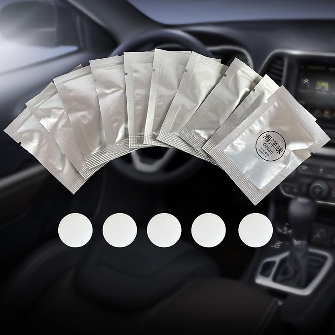 15 Pack Car Air Vent Clip Freshener Refills Solid Fragrance Replacement Pads, Long Lasting Air Freshener for Car Accessories for Women Men (Oceans)