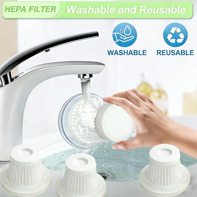 4 Pack Hepa Replacement Filters Compatible with Brigii Mini Vacuum Cleaner Y120/Y120pro. Washable Filters for Brigii Handheld Vacuum. Spare Parts or Accessories for Brigii Car Vacuum.