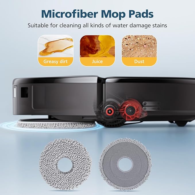 Qrevo Slim Replacement Parts for Roborock Qrevo Slim/Qrevo Master Robot Vacuum, Accessories Include Dual Main Brush, 6*Side Brushes, 4*Filters, 4*Microfiber Mop Cloths, 6*Dust Bags, 2*Tools