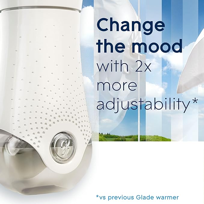 Glade PlugIns Refills Air Freshener Starter Kit, Scented and Essential Oils for Home and Bathroom, Clean Linen, 1.34 Fl Oz, 1 Warmer + 2 Refills