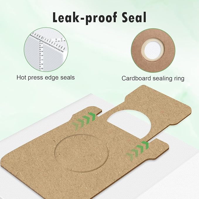 12-Pack Replacement Dust Bag Compatible with iRobot i, j, s Series, Roomba 104, 105 Vac, 105 Combo, Plus 405, Plus 505 Combo, Max 705 Vac, 705 combo Vacuum Cleaner, Disposable Vacuum Bags