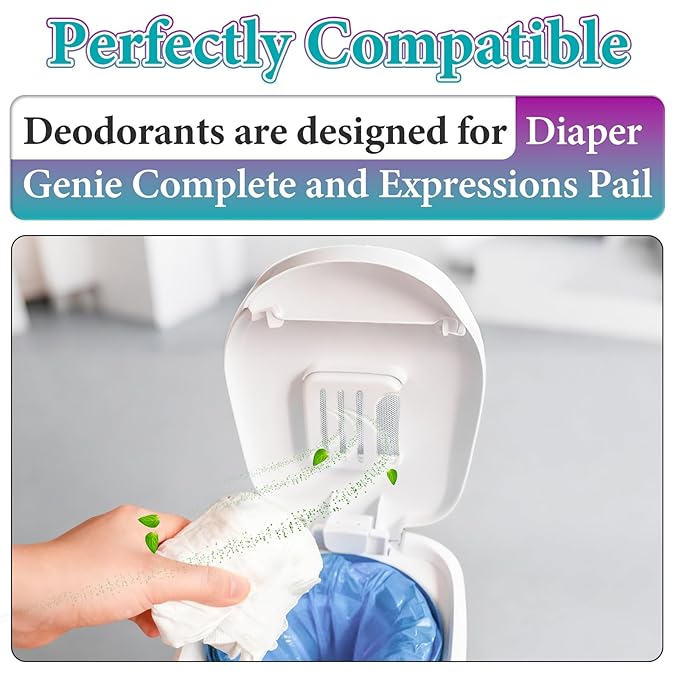 33 Pcs Diaper Pail Deodorizer Carbon Filters, Compatible with Diaper Genie Complete & Expressions Pail, Diaper Pail Odor Absorber Carbon Filter Refills, Keep Home Fresh