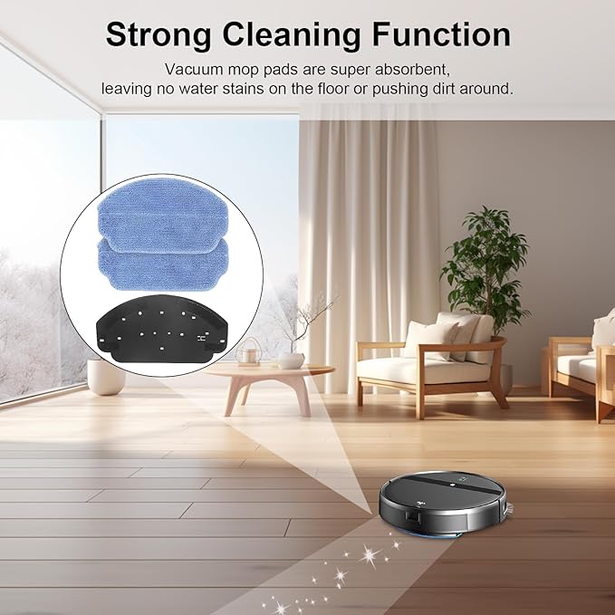 Mop Pads Replacement Holder Set for MAMNV BR150/BR151, for ZCWA BR150/BR151, for ONSON BR150/BR151, for GTTVO BR150/BR151, for MANVINS G20 Robot Vacuum Cleaner