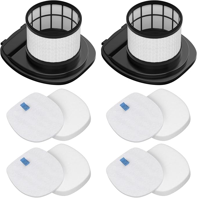 IX141 Filters Fit for Shark IX141 IX140 IZ140 IX142 IZ140C IZ142 UZ145 IZ141C IX141H WZ140 WZ250 Stick Vacuum, Replace Part 616FJ140 & 617FJ140, 2 Pack Filter 4 Pack Foam & Felt Filter Kit
