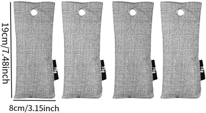 Air Purifying Bags Smell Remover Effectively Removes Musty Smell Air Odor Absorber for Bedroom Wet Rainy Weather, 4 Bags