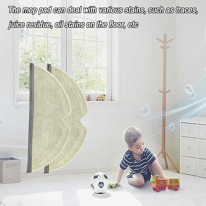 Mop Pad for Roborock Q5 Pro, Q7, Q7 Max, S5, S5 MAX, S6, S6 MAXV, S6 Pure, E-Series, Q5, Q8 Max+, Q8 Max Robot Vacuum Cleaner, 8 Pcs Reusable and 2 Pcs Disposable, Q8 Max Mop Pad Replacement