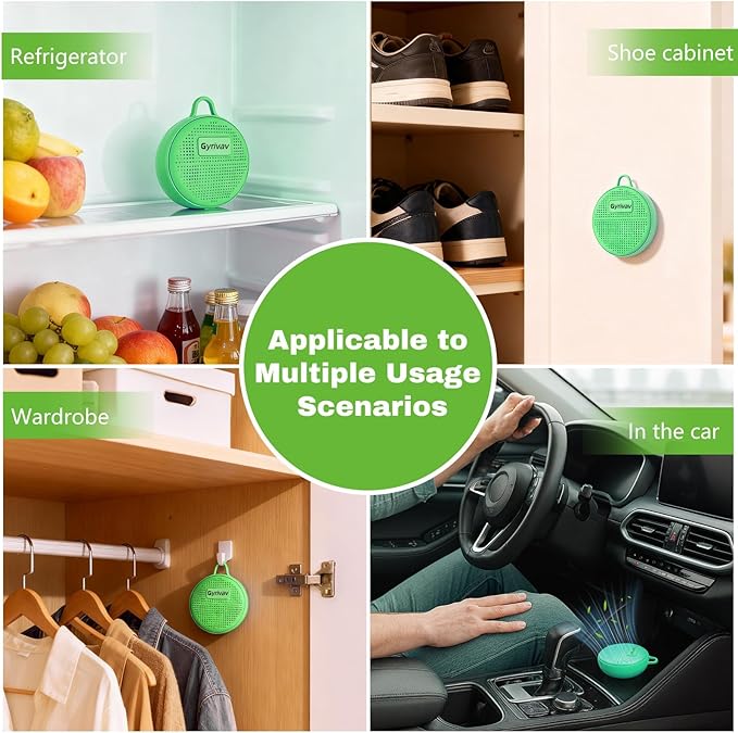 Refrigerator Deodorizer, Fridge Deodorizer Long Lasting Odor Eliminator for Fridge,Kitchen Gadgets Charcoal Air Purifier Odor Eliminator for Closet, Green