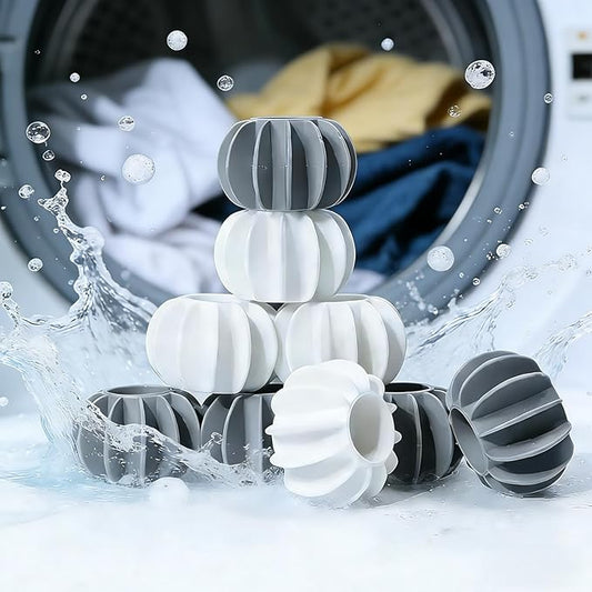 Reusable Magic Laundry Balls, Laundry Balls Tangle Free for Washing Machines, Silicone Steamer Dryer Balls Washer Balls Laundry Balls (6 in White and 6 in gray/12pcs) ﻿