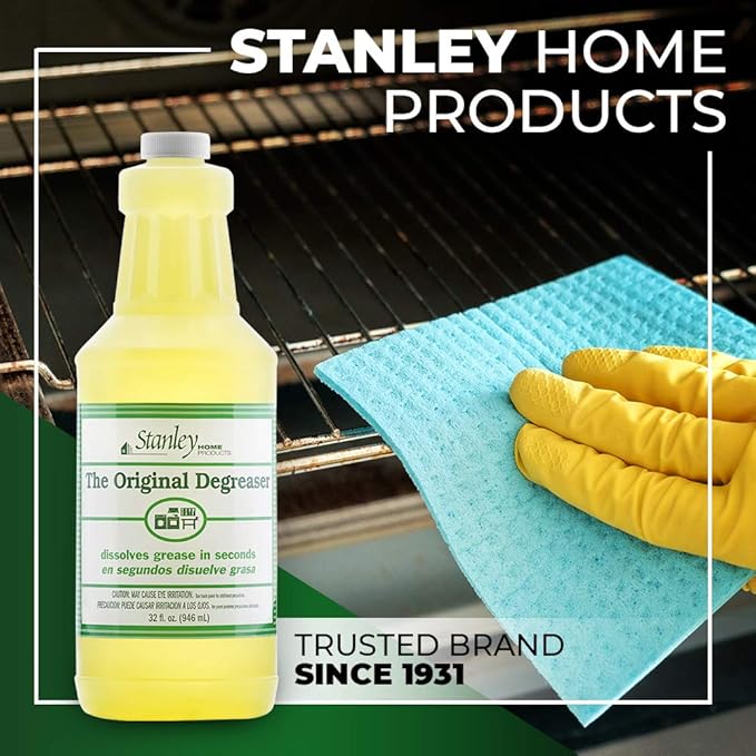 STANLEY HOME PRODUCTS Original Degreaser - Removes Stubborn Grease & Grime - Powerful Multipurpose Cleaning Solution for Home & Commercial Use (4 Pack)