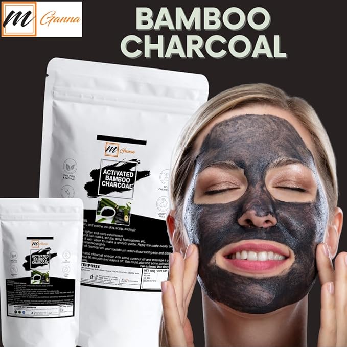 Activated Bamboo Charcoal 0.5lbs / 227g for Teeth Cleaning, Face Masks, Scrubs and Soap Making