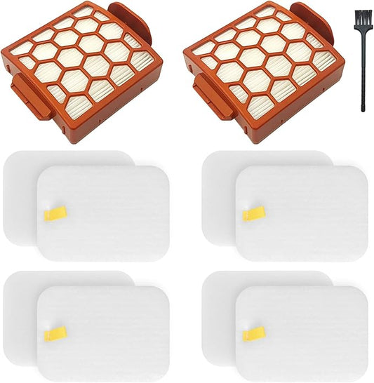 CU50WM ZU62 NV150 Filters Replacement Parts for Shark Navigator Pet Plus CU50WM NV150 NV151 NV251 NV255 ZU51,Navigator Zero-M Pet Pro ZU60 ZU62 ZU62C ZU62NP,2 Red HEPA Filters+4 Foam&Felt Filters