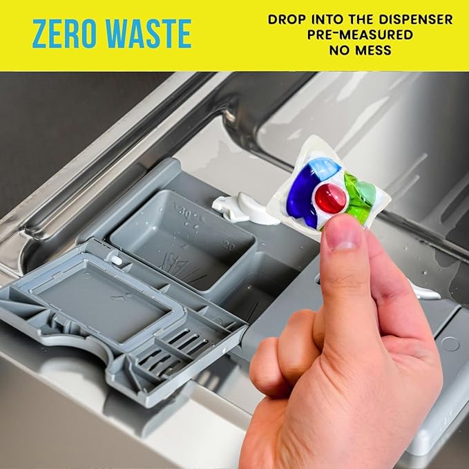 Eco-Shines Dishwasher Detergent Pods With 3 in 1 Power of Liquid, Powder, and Gel for Brighter Cleaner Dishes