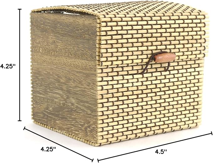 BambooMN Granulated Bamboo Charcoal Odor Absorber Bag in Decorative 4" Brown Box, 2 Sets