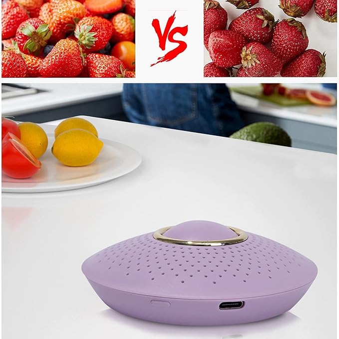 Refrigerator Deodorizer,Portable USB Rechargeable Refrigerator deodorizer, Outperforms Than Baking Soda and Charcoal Bags,Fridge and Freezer Odor Absorber to Keep Food Fresh Longer(Lilac)