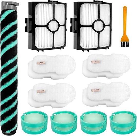 HZ4002 Replacement Parts Kit for Shark Power Detect Upright Vacuum HZ4002 HZ4000 HZ4001AMZ - 1 Roller Brush, 2 HEPA Filters, 4 Filter Cotton, 4 Aroma, 1 Cleaning Brush
