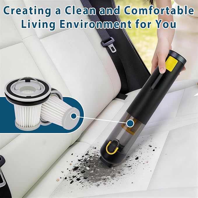 4 Pack HEPA Filter Replacement Compatible with Fanttik Slim V8 Apex / V9 Mix / V10 Mix/Slim V10 Apex Cordless Car Vacuum Cleaner, Washable and Reusable HEPA Filters
