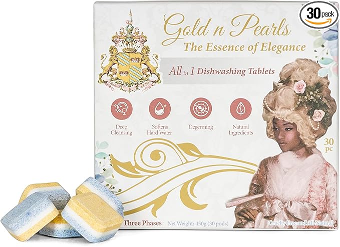 3 - Layer Dishwashing Tablets, 30 Tablets - Effective Stain Removal, Easy-to-Use, Deep Cleaning, Long-Lasting Freshness for Dishes