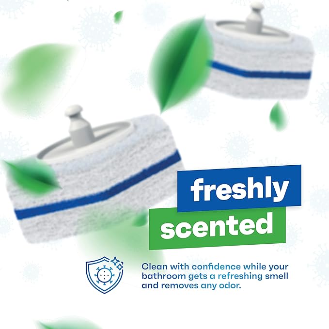 Disposable Prefilled Toilet Cleaning Scrubbers, 60 Count