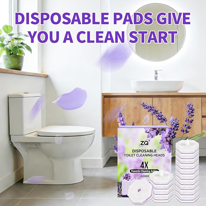 80 Count Toilet Wand Refills for Clorox, Disposable Toilet Brush for Clorox ToiletWand Cleaning System, Upgrade Toilet Bowl Cleaner Refill Pads for Closestool Cleaning,No Falling Apart,Light Scent