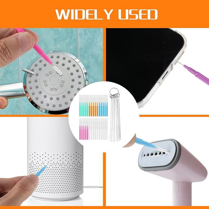 40 Pcs Multiple Shower Head Cleaner Tooll 10 Pcs Showerhead Clogger Removal 30Pcs Shower Head Cleaning Brush Picks for Unclogging Small Hole for Household Bathroom(Colorful)