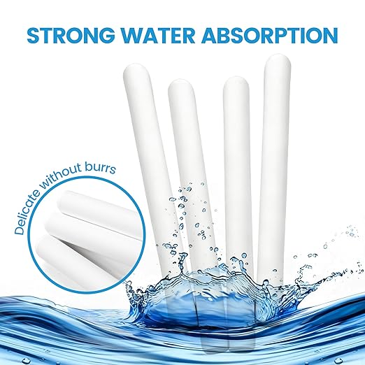 7 Pack Reusable Diatom Drying Stick - Quick Moisture Absorber, Multi-Purpose Humidity Control Dehumidifier Smooth Moisture Cleaner for Silicone Toys, Bathroom, Closet