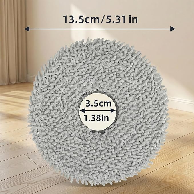 6-Pack Microfiber Mop Pads Compatible for Dreame L10s Ultra/ L10s Ultra Gen 2/ L10s Pro Ultra Heat/ L20 Ultra/ L40 Ultra Gen 2/ L40s Ultra CE/ L50 Ultra/ X40 Ultra / X50 Ultra/GoVac 508/400 Parts