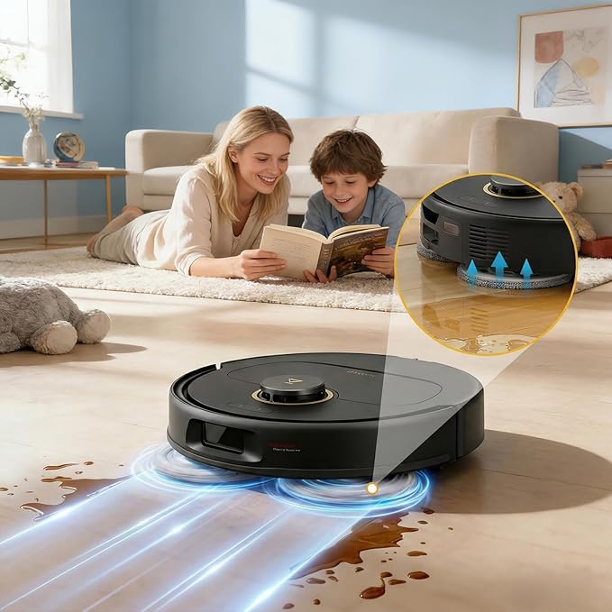 8 Pack Mop Pads for Roborock Saros 10R/QV 35A/Qrevo S/Qrevo Master/Qrevo Curv/Qrevo Slim/Qrevo Plus/Q Revo/Qrevo Pro/Qrevo Edge Robot Vacuum Cleaner, Washable & Reusable Microfiber Mop Cloths