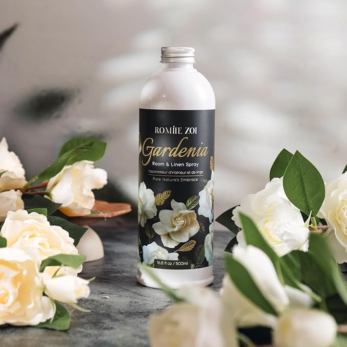ROMIIE ZOI Gardenia Room Spray Refill - 500ml / 16.8 Fl Oz - Creamy Floral Fragrance for an Elegant, Luxurious Ambiance - Concentrated Air Freshener