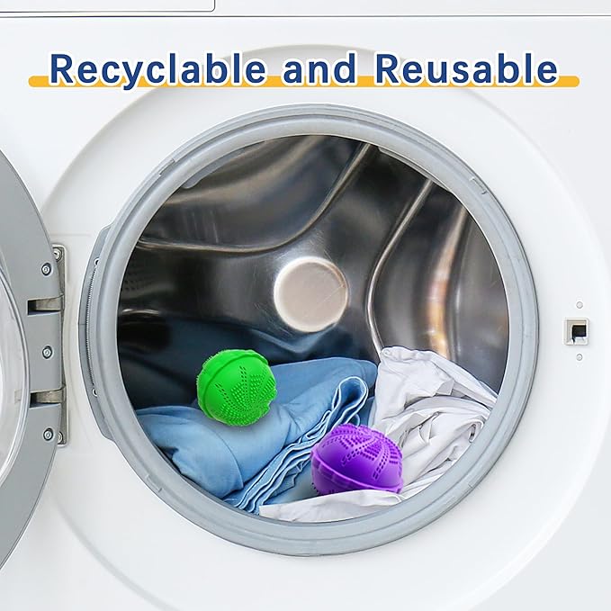 2PACK Laundry Balls Set Washer Ball for Super Washing Machine Laundry Ball Eco Friendly