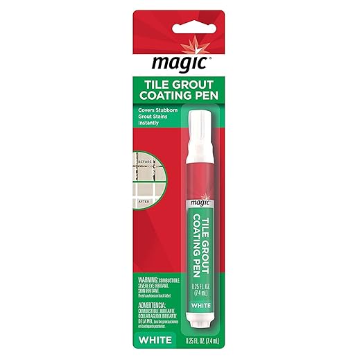 Magic Tile & Grout Coating Pen 0.25 Fl Oz (Pack of 1), White