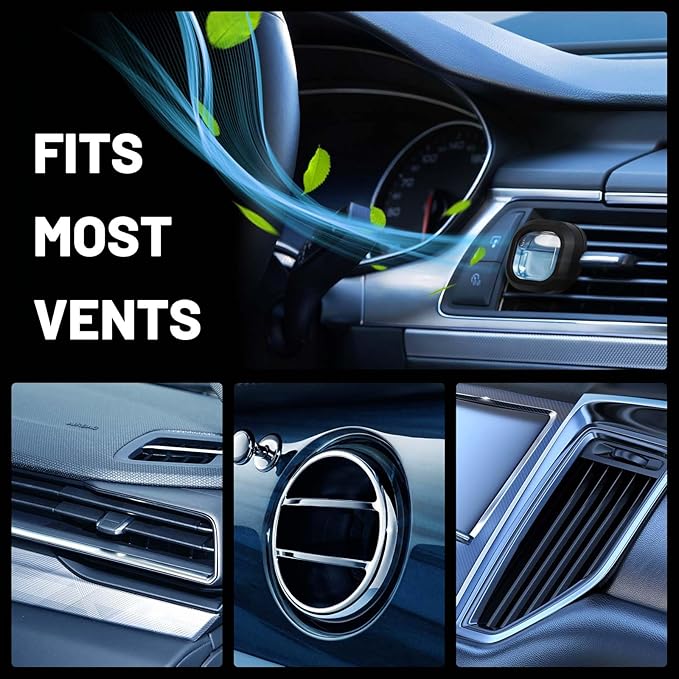 STRN Car Air Freshener, 12 Refills + 3 Square Vent Clips, 5 New Car & 5 Sea Breeze & 5 Lavender Scents, Long Lasting Air Fresheners Car Accessories Fragrance, Each Up to 20-30 Days