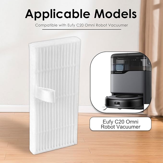 (10 Pack) C20 Omni Replacement HEPA Filters Compatible With Eufy C20 Omni Robotic Vacuum Cleaner, Replacement Parts Filters, Omni C20 Filter Accessories, Upright Filter, Canister Filter