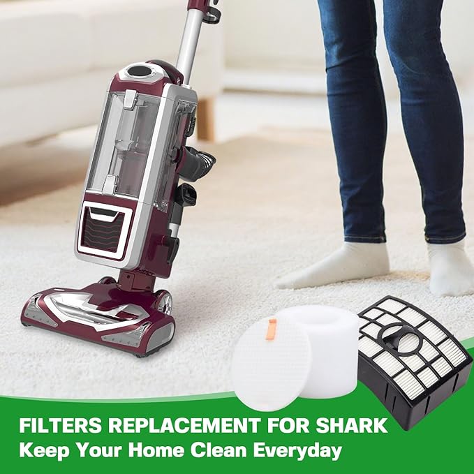 Vacuum Filters Replacement for Shark Rotator Powered Lift-Away Vacuum NV650 NV650W NV651 NV652 NV750W NV751 NV752 NV831 NV835 AX950 AX951 AX952 ZU632 AZ1000W AZ1002 AZ1002BRN # XFF650 XHF650
