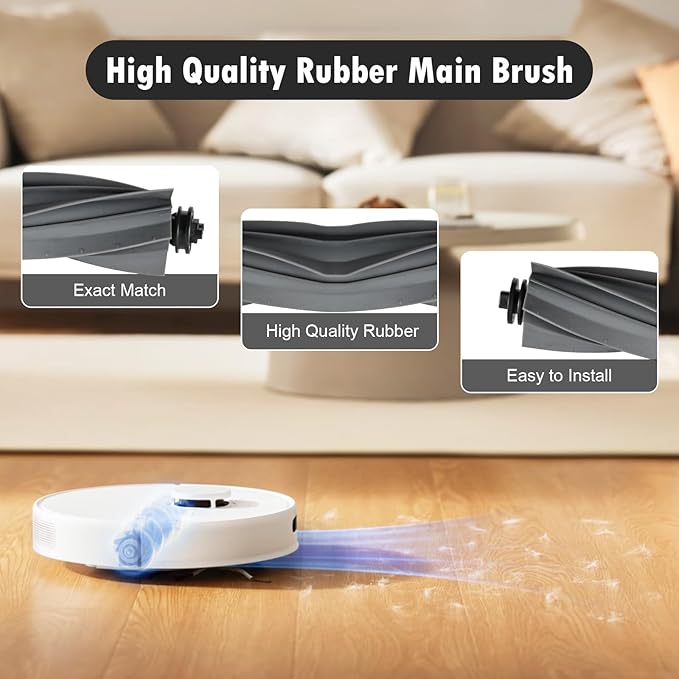 20 Pack Replacement Accessories for Dreame D10 Plus Gen 2 Robot Vacuum, 1 Main Brush 4 Filter 6 Dust Bag 4 Mop Pads 4 Side Brush 1 Cleaning Brush