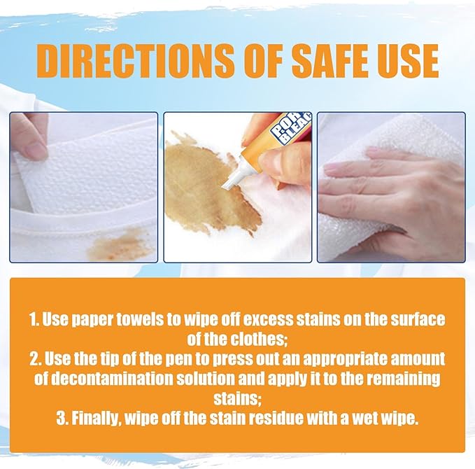 Generic Clothes Stain Remover - Bleach For Clothing | Stain Remover Liquid | Lightweight Travel Stain Remover Bleach | Multipurpose Spott Remover For Coffee Stains Oil Stain