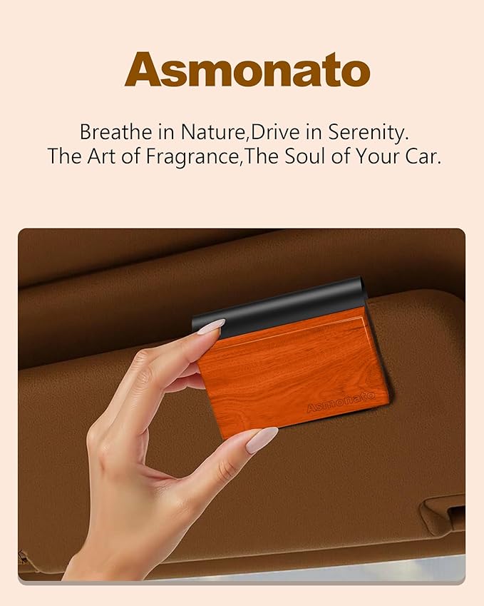Car Air Freshener-The Original Wood Air Freshener for Visor Clip - Long Lasting Car Odor Eliminator and Scent Diffuser for Cabin, Truck & SUV-2 Metal Clips-Variety 3 Pack(Teak-Amber-Cabana)