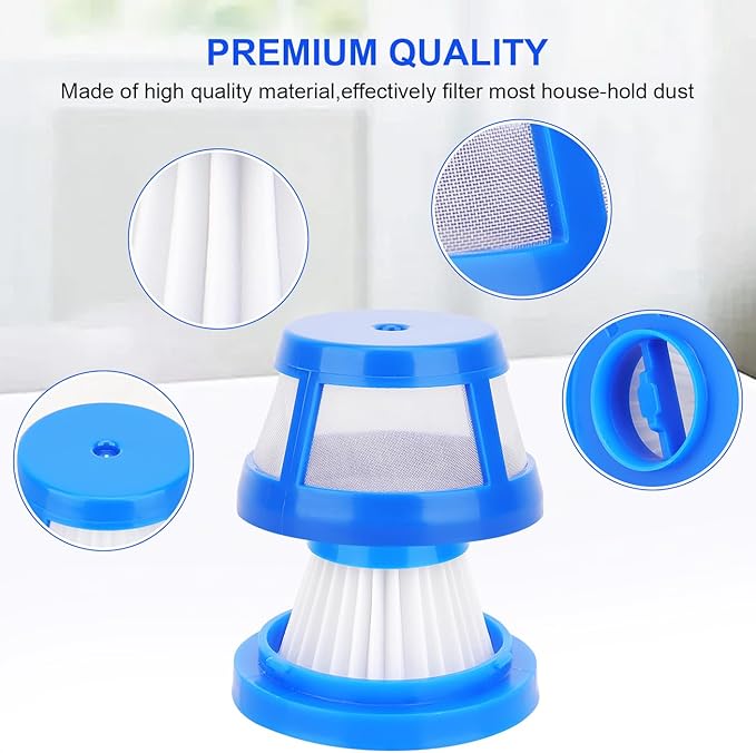 H11 Replacement Filters for Eufy HomeVac H11 / H11 Pure / H20 Cordless Handheld Vacuum Cleaner - HEPA Vacuum Filter - 3 Pack