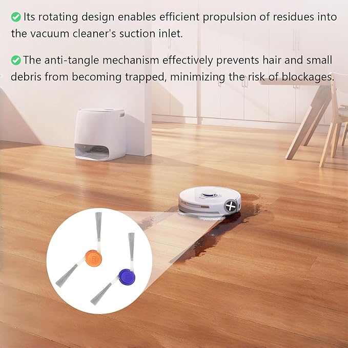 Side Brush Accessorie for Narwal Freo Z10, Freo Pro Robot Vacuum Cleaner, Freo Z10 Replacement 5 Pairs Side Brushes 10 Pcs