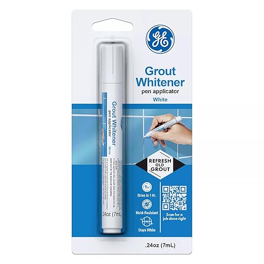 GE Grout Whitener, White, 1 Pen, 12 Pack