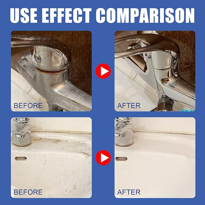 Bathroom Descaler Foam Cleaner Spray - Powerful Stain & Limescale Remover, All-Purpose No-Scrub Bubble Foam for Shower Glass, Sink, Toilet, Bathtub Tile Faucet Cleaning (3)