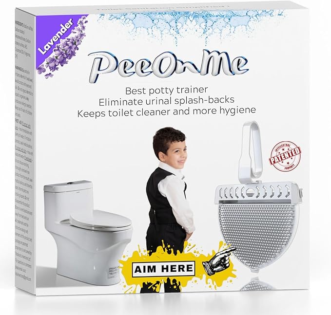 Toilet Clip-On Splash Guard – In-Bowl Odor Control for Bathrooms – Long-Lasting Scent (1, Lavender)