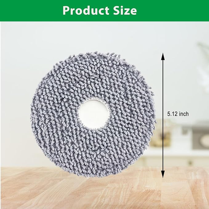 10 Pack Mop Pad Replacement Parts for Roborock Qrevo QV 35A/S5V/ Saros 10R/CurvX/Edge S5A/QV 35S/Saros Z70/Curv S5X/Qrevo S/Qrevo Pro/Qrevo Plus/Qrevo Master/Qrevo Slim/Qrevo Curv/Qrevo Robot Vacuum